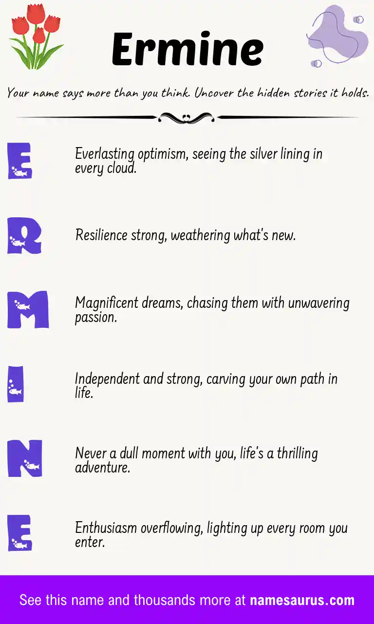 Acrostic poem about Ermine.