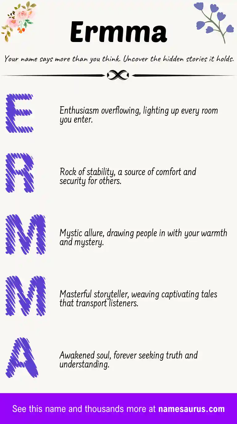 Acrostic poem about Ermma.