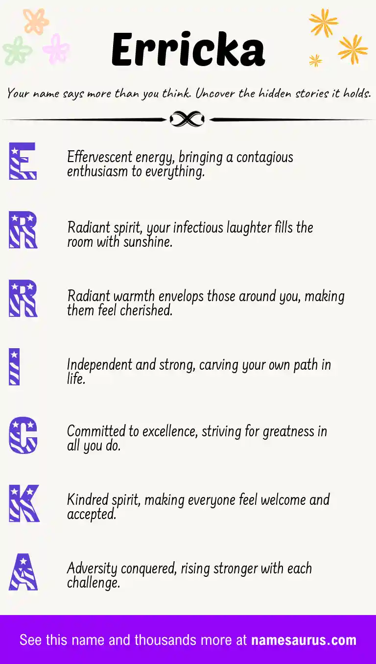Acrostic poem about Erricka.