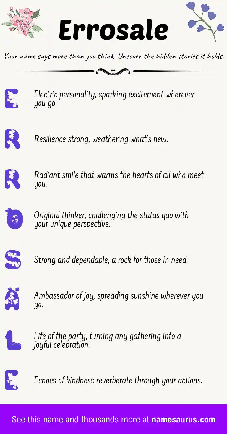 Acrostic poem about Errosale.