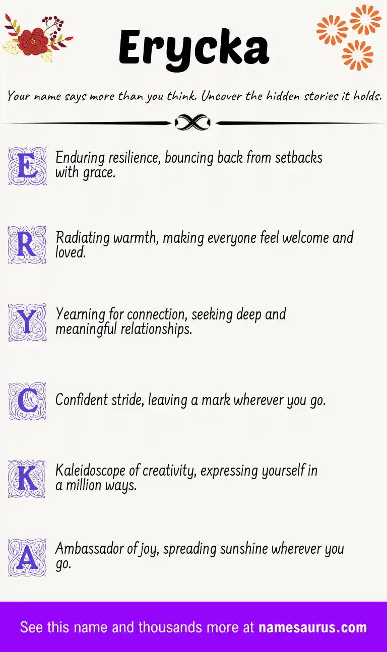 Acrostic poem about Erycka.
