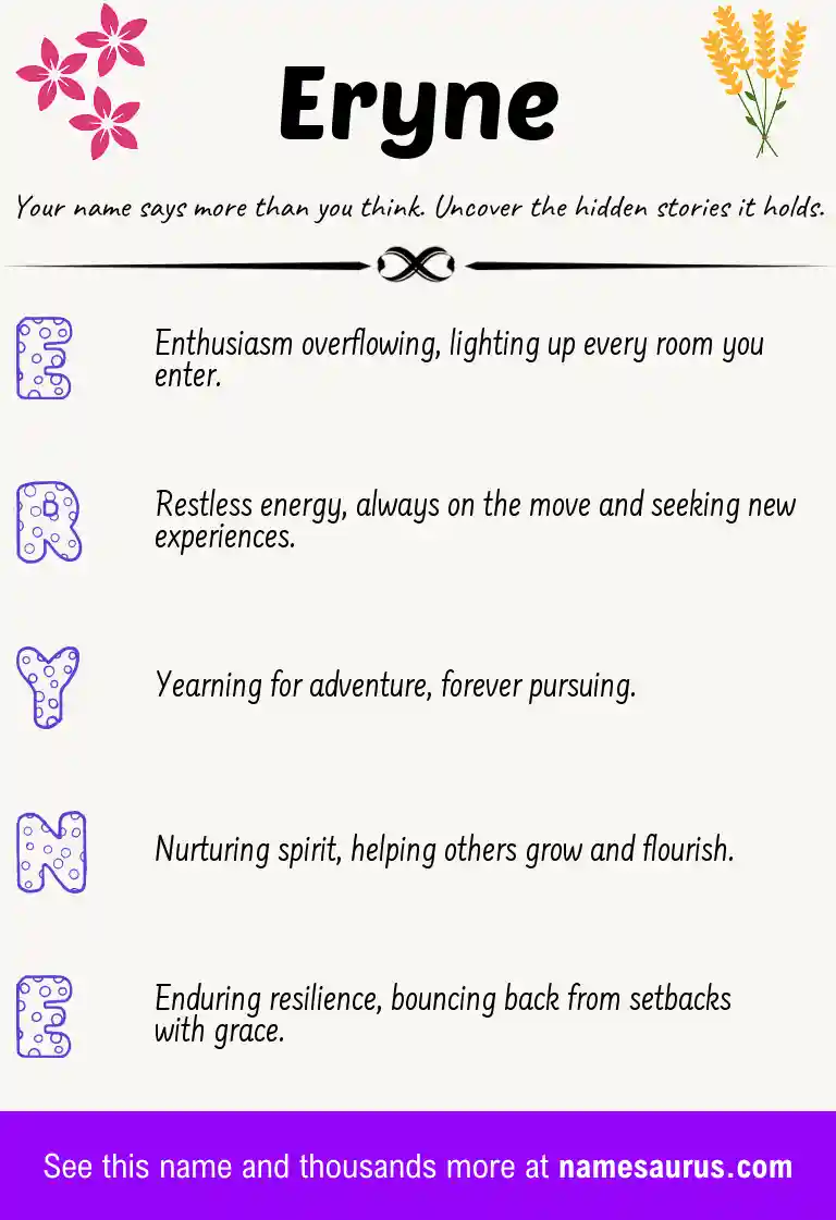 Acrostic poem about Eryne.
