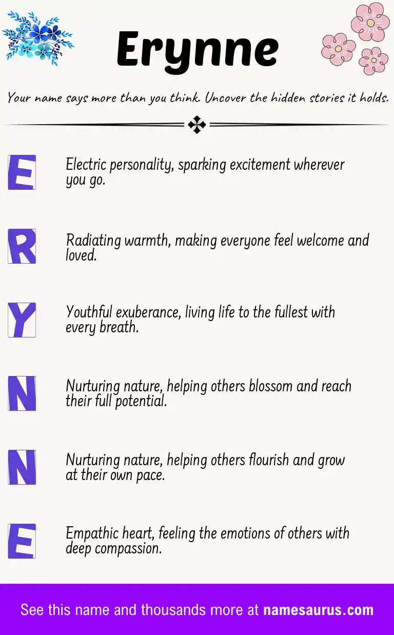 Acrostic poem about Erynne.