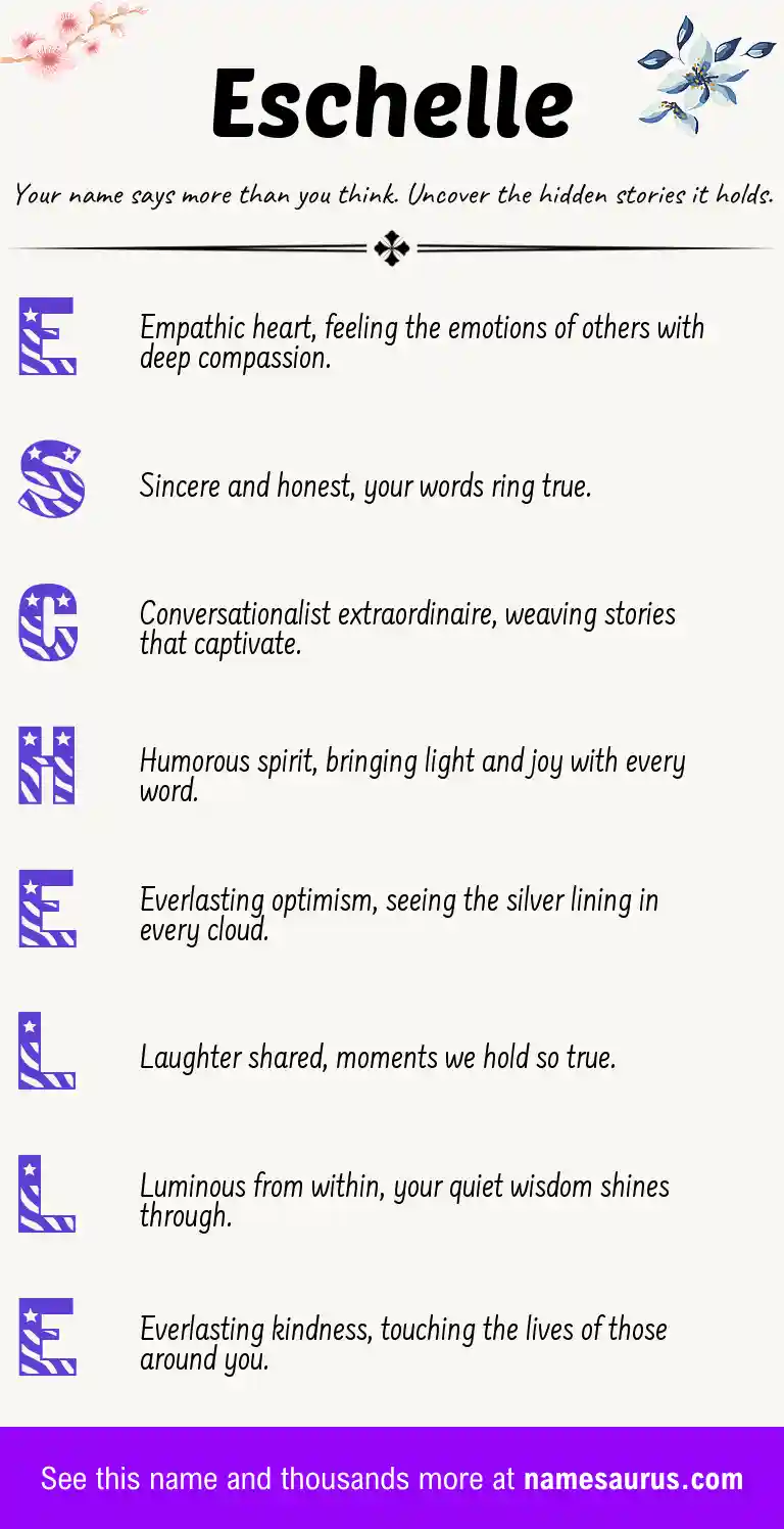 Acrostic poem about Eschelle.