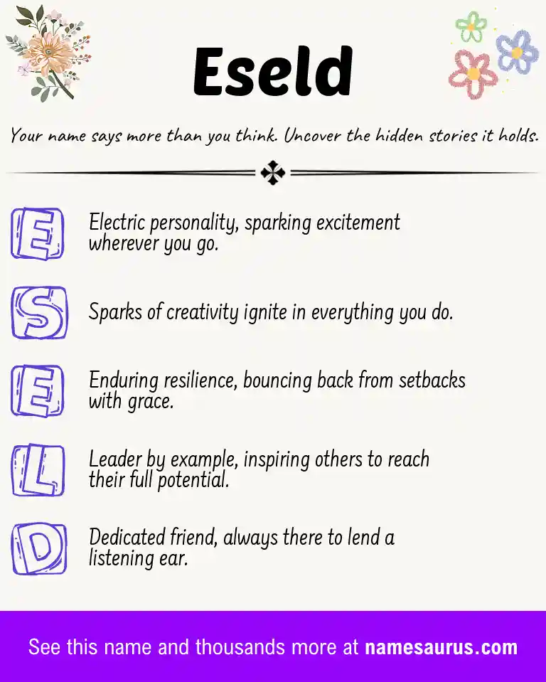 Acrostic poem about Eseld.