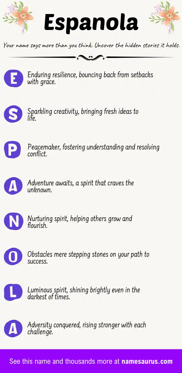 Acrostic poem about Espanola.
