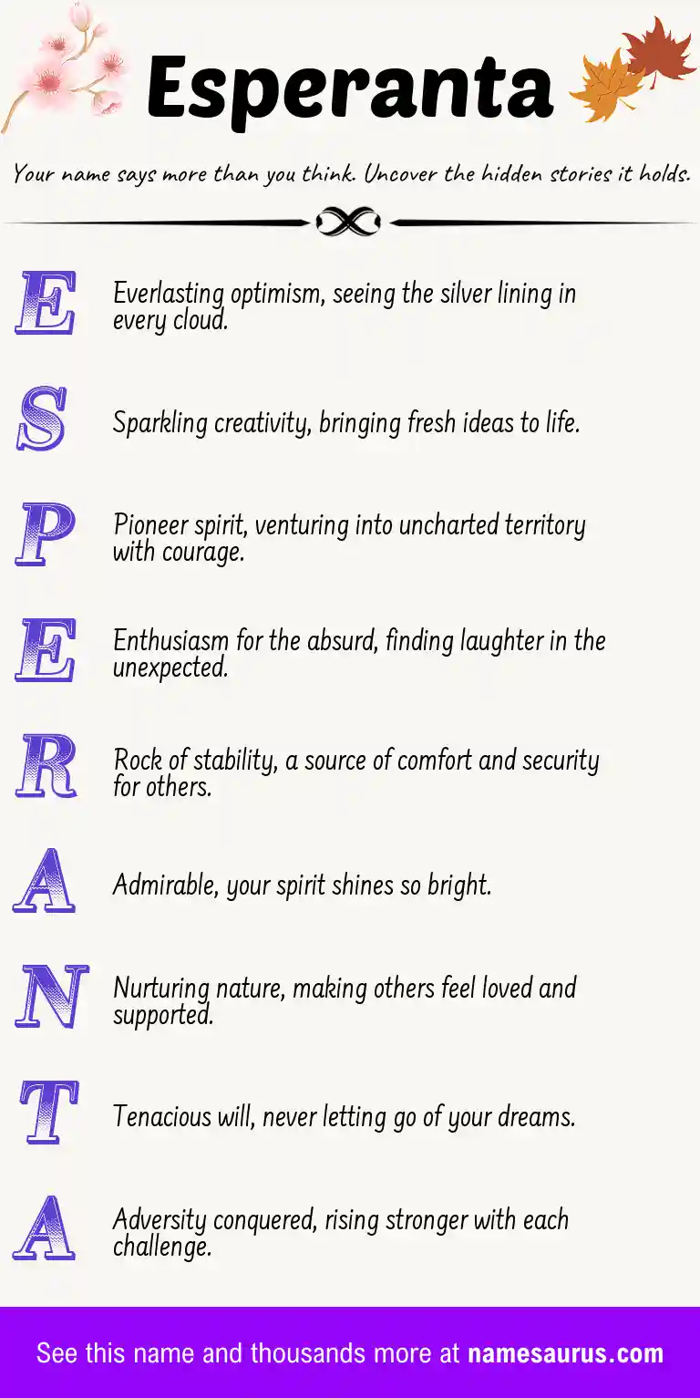 Acrostic poem about Esperanta.