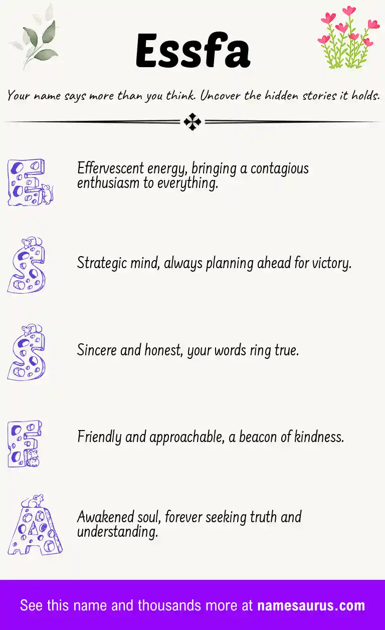Acrostic poem about Essfa.