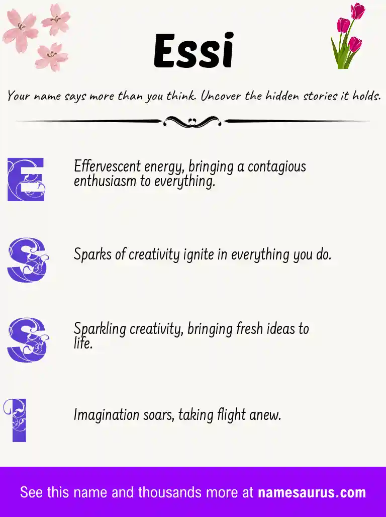 Acrostic poem about Essi.