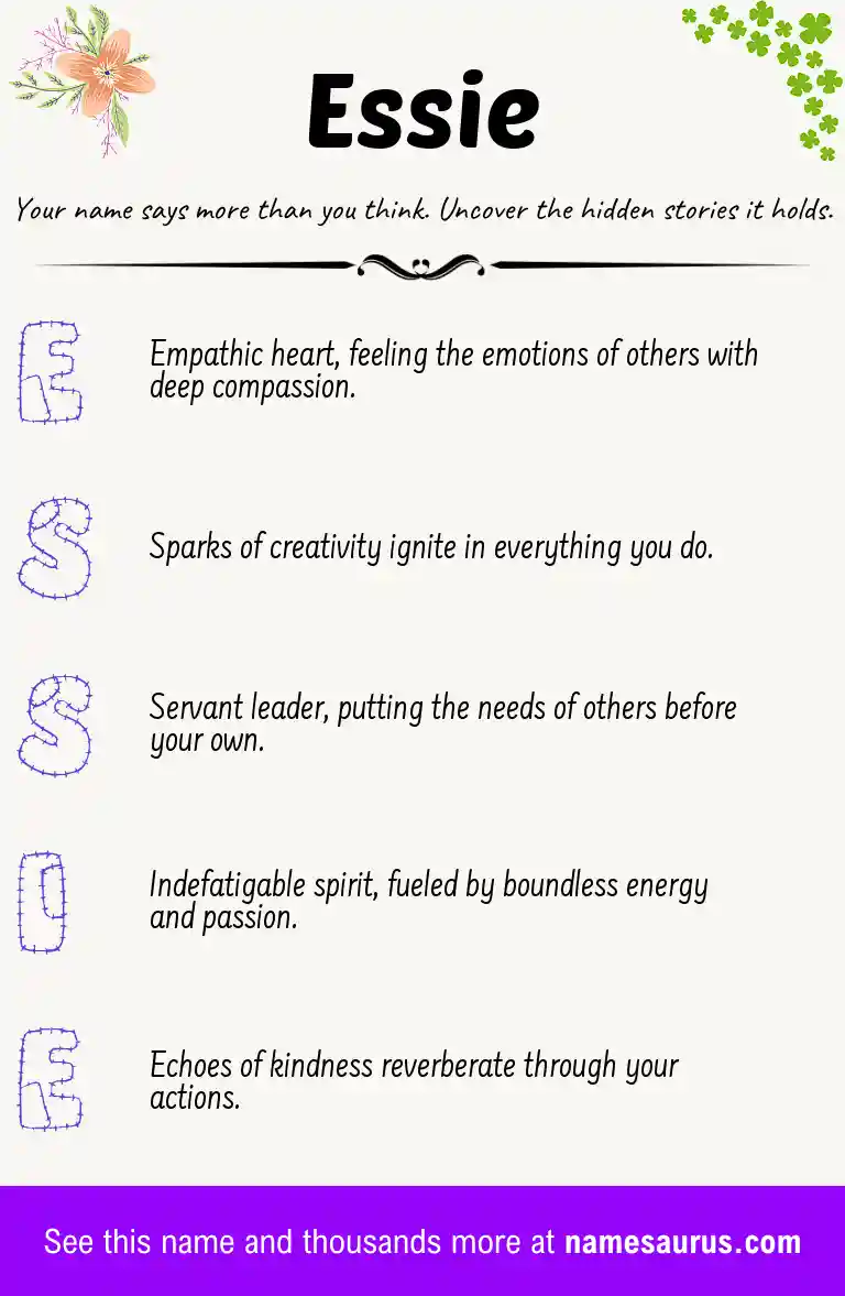 Acrostic poem about Essie.