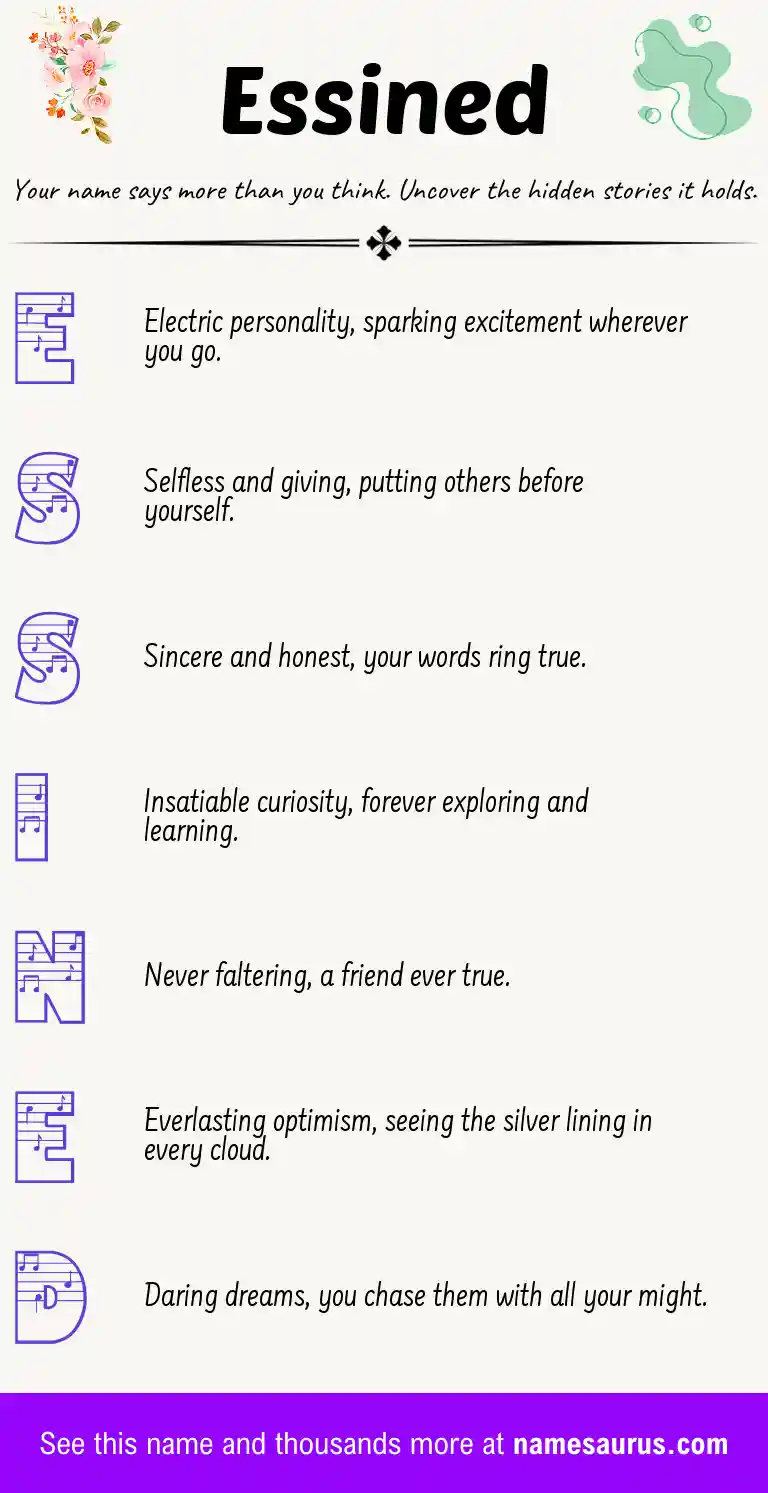 Acrostic poem about Essined.