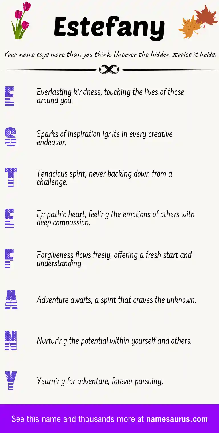 Acrostic poem about Estefany.