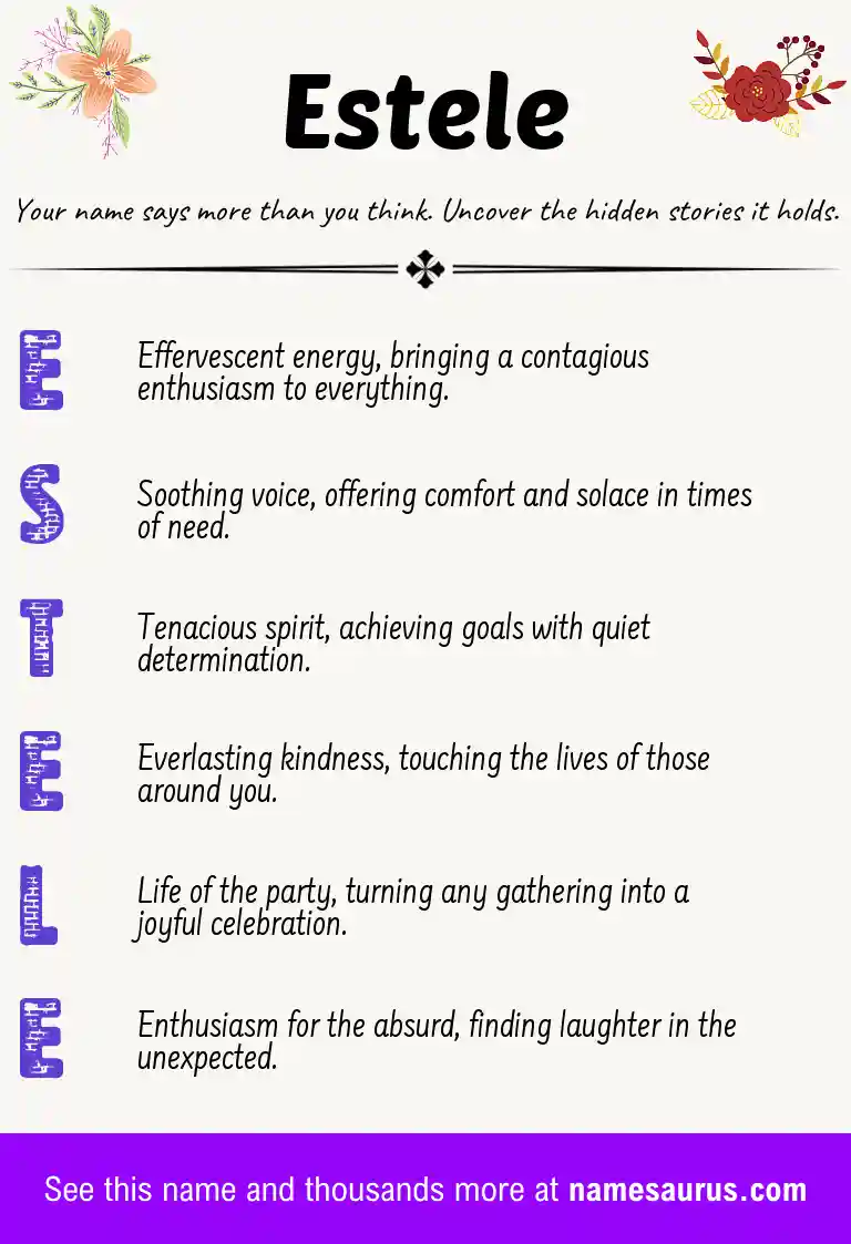 Acrostic poem about Estele.