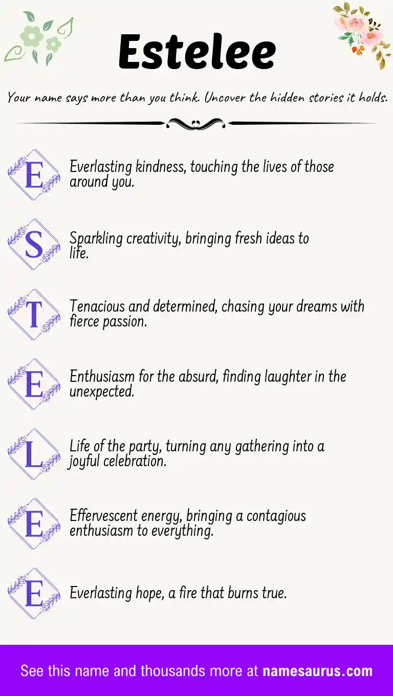 Acrostic poem about Estelee.