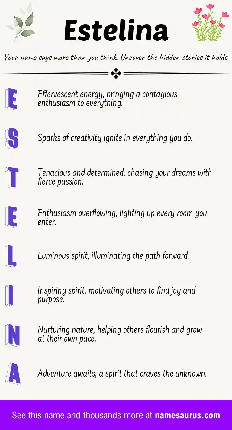 Acrostic poem about Estelina.