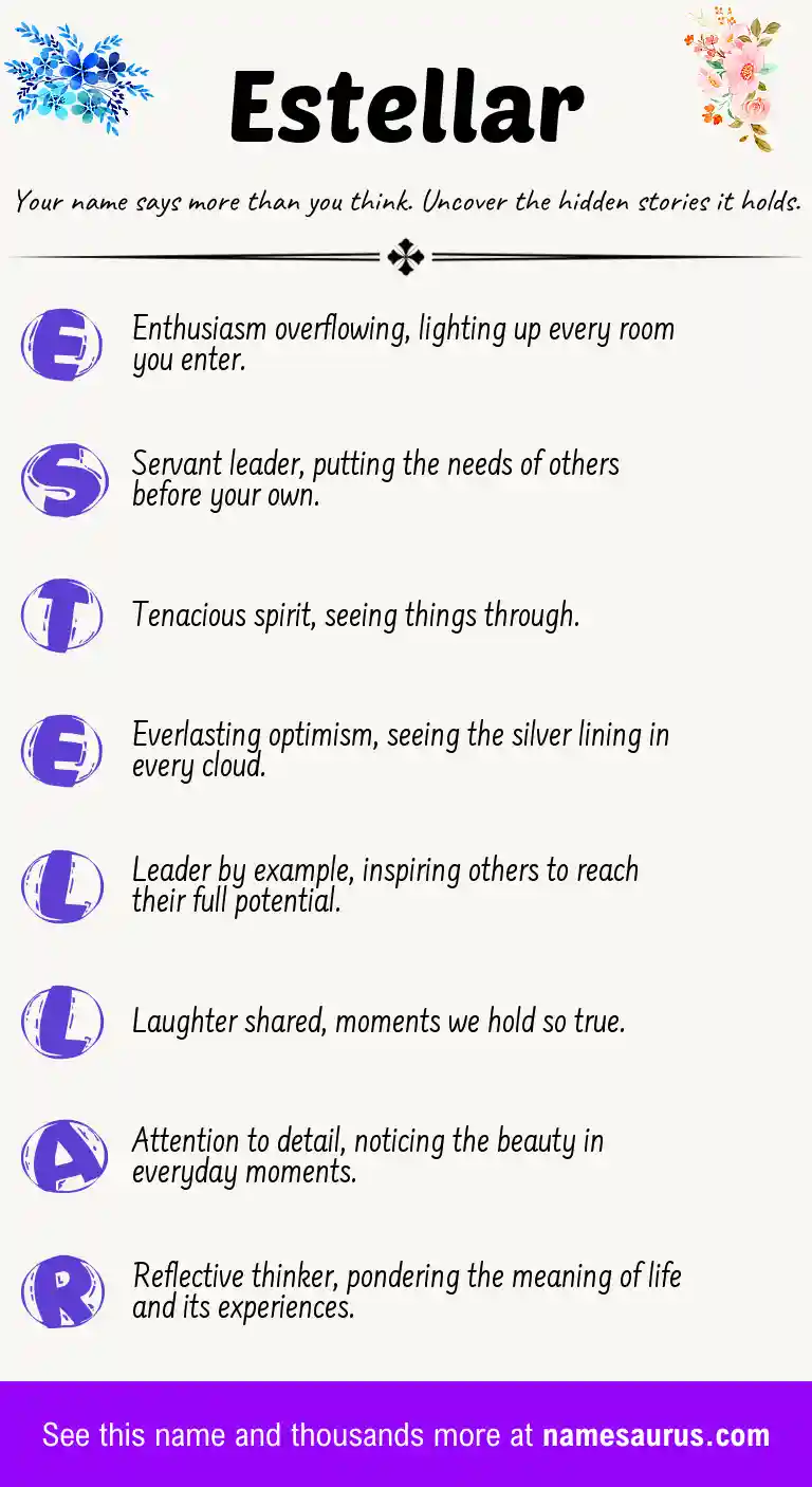 Acrostic poem about Estellar.