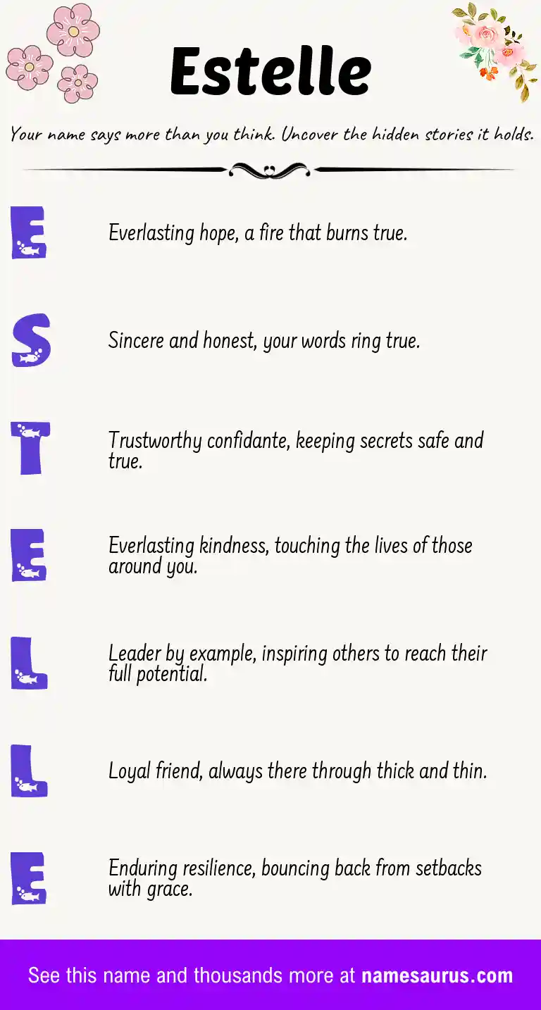 Acrostic poem about Estelle.