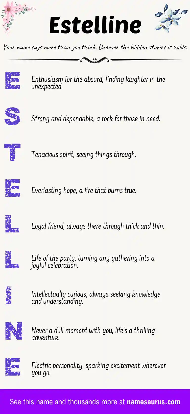 Acrostic poem about Estelline.