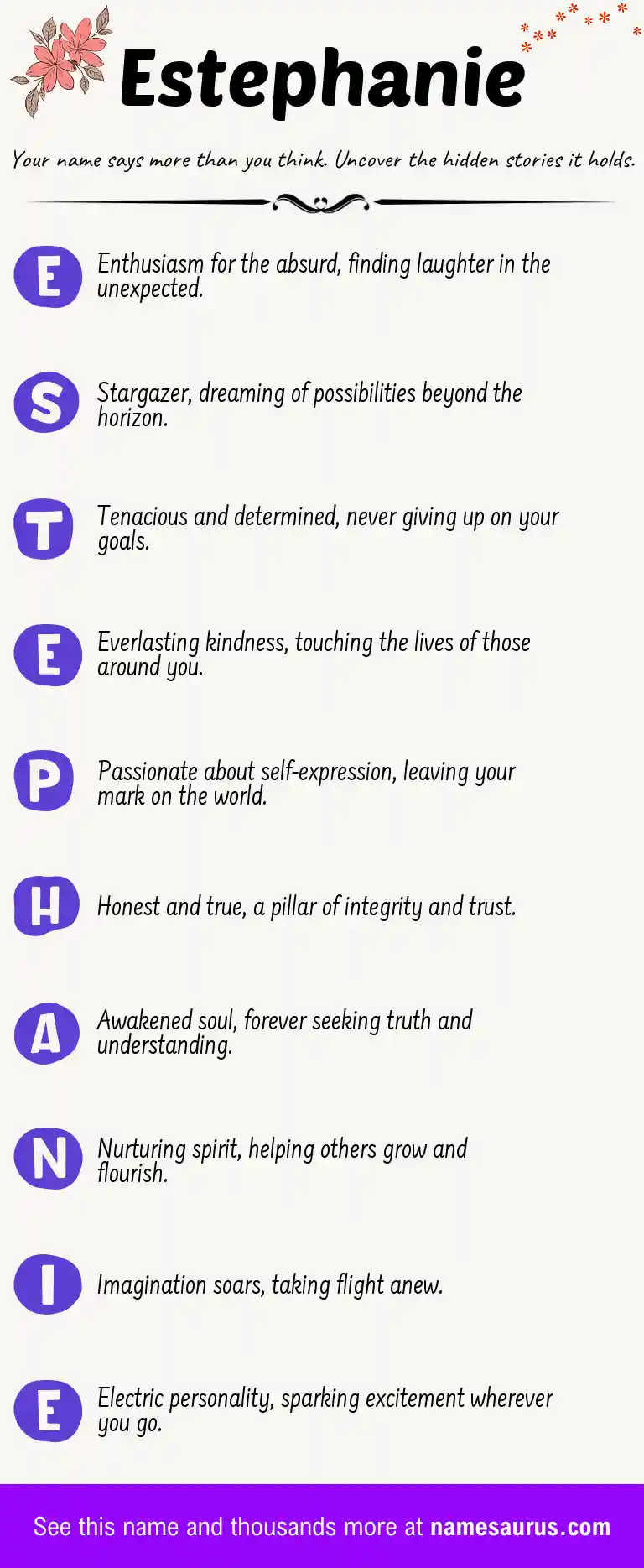 Acrostic poem about Estephanie.