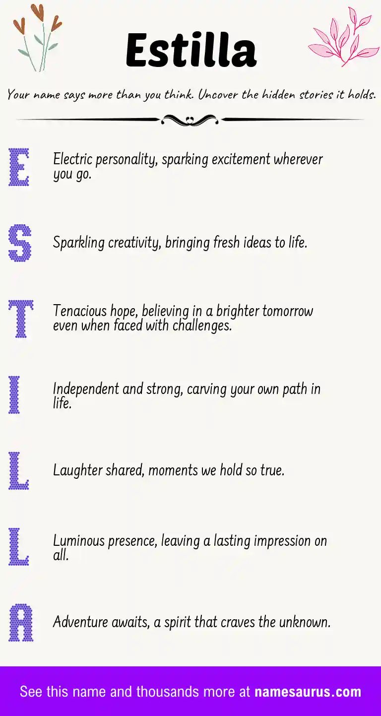 Acrostic poem about Estilla.