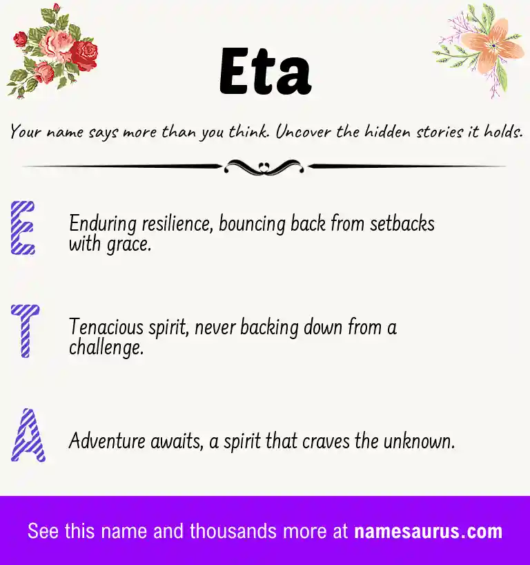 Acrostic poem about Eta.