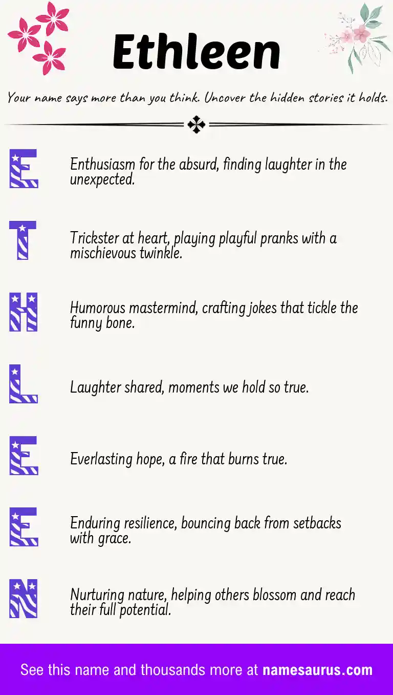 Acrostic poem about Ethleen.