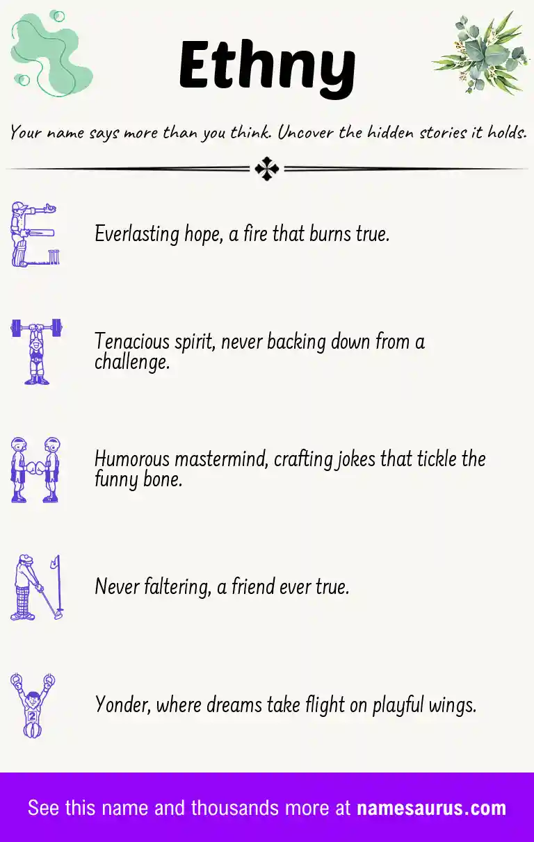 Acrostic poem about Ethny.
