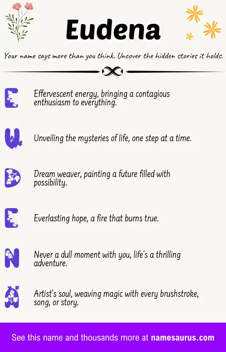 Acrostic poem about Eudena.