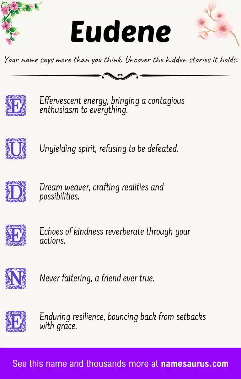 Acrostic poem about Eudene.