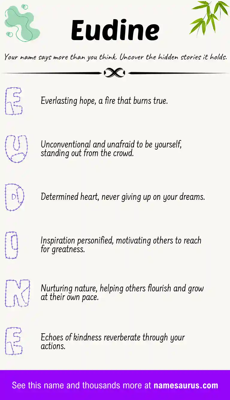 Acrostic poem about Eudine.