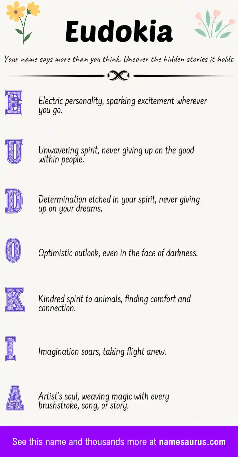 Acrostic poem about Eudokia.