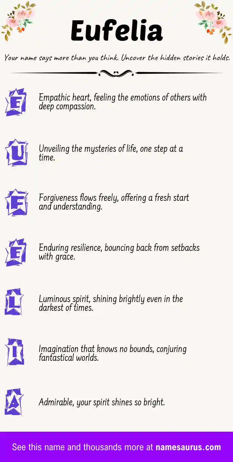 Acrostic poem about Eufelia.