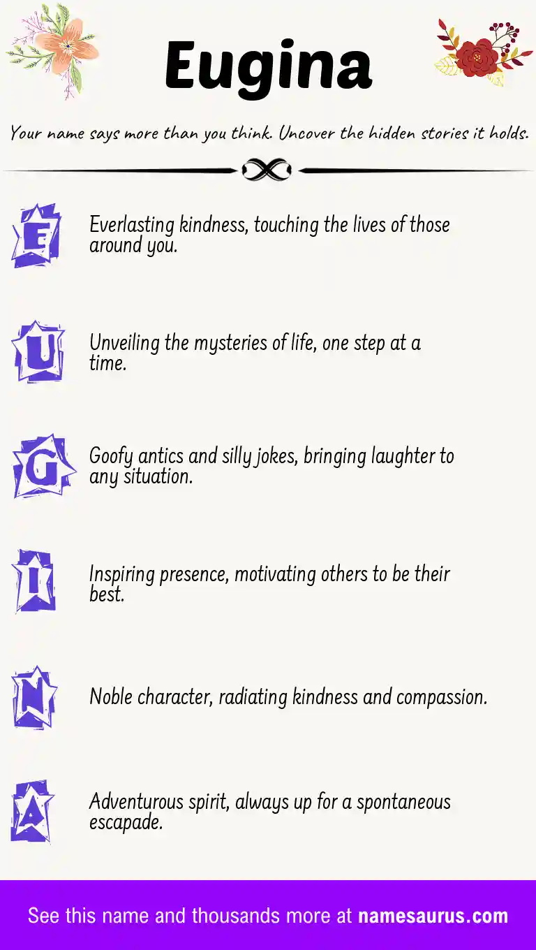 Acrostic poem about Eugina.