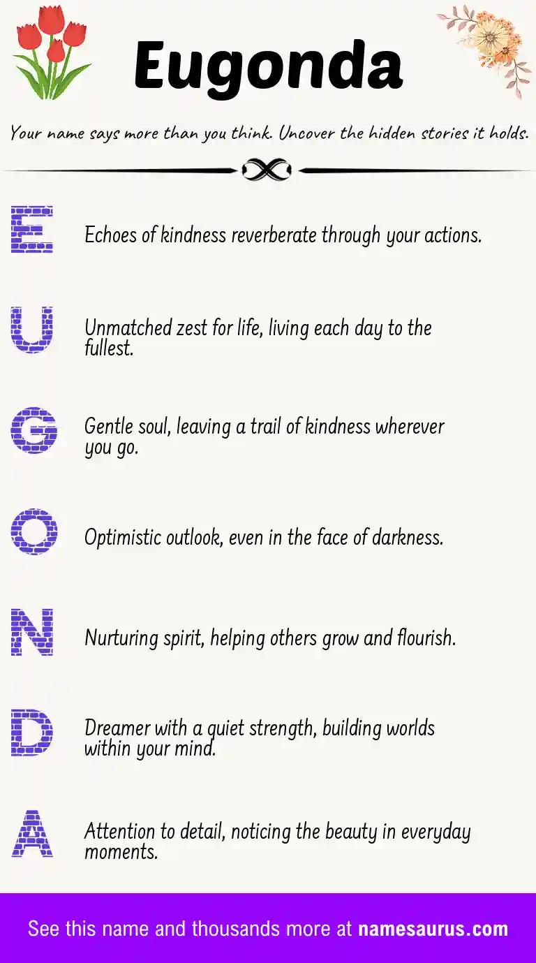 Acrostic poem about Eugonda.