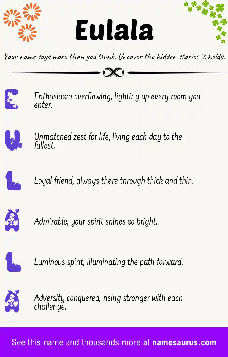 Acrostic poem about Eulala.