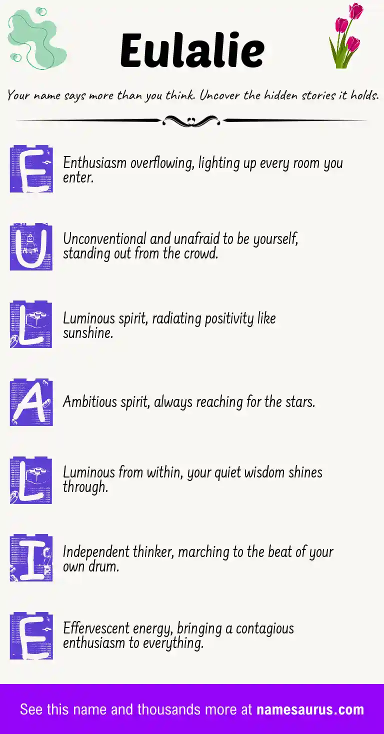 Acrostic poem about Eulalie.