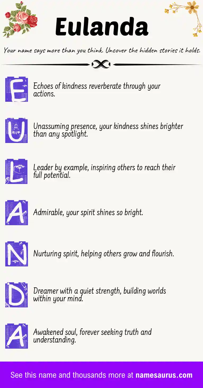 Acrostic poem about Eulanda.