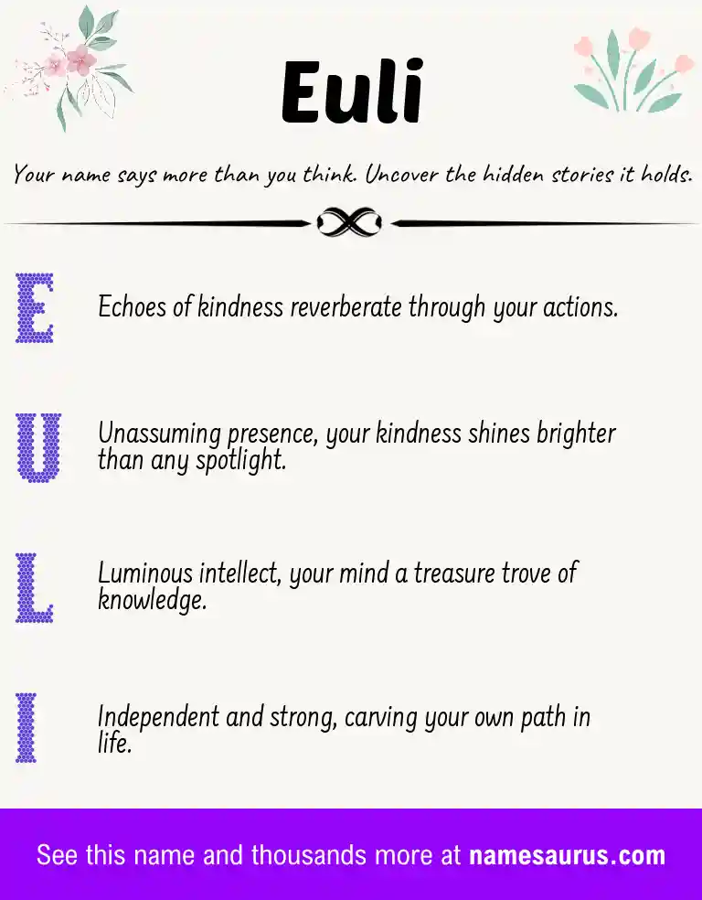 Acrostic poem about Euli.