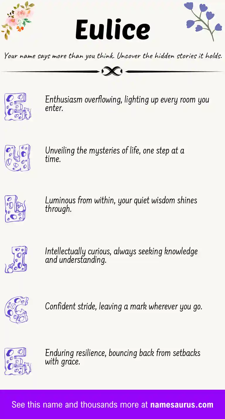 Acrostic poem about Eulice.