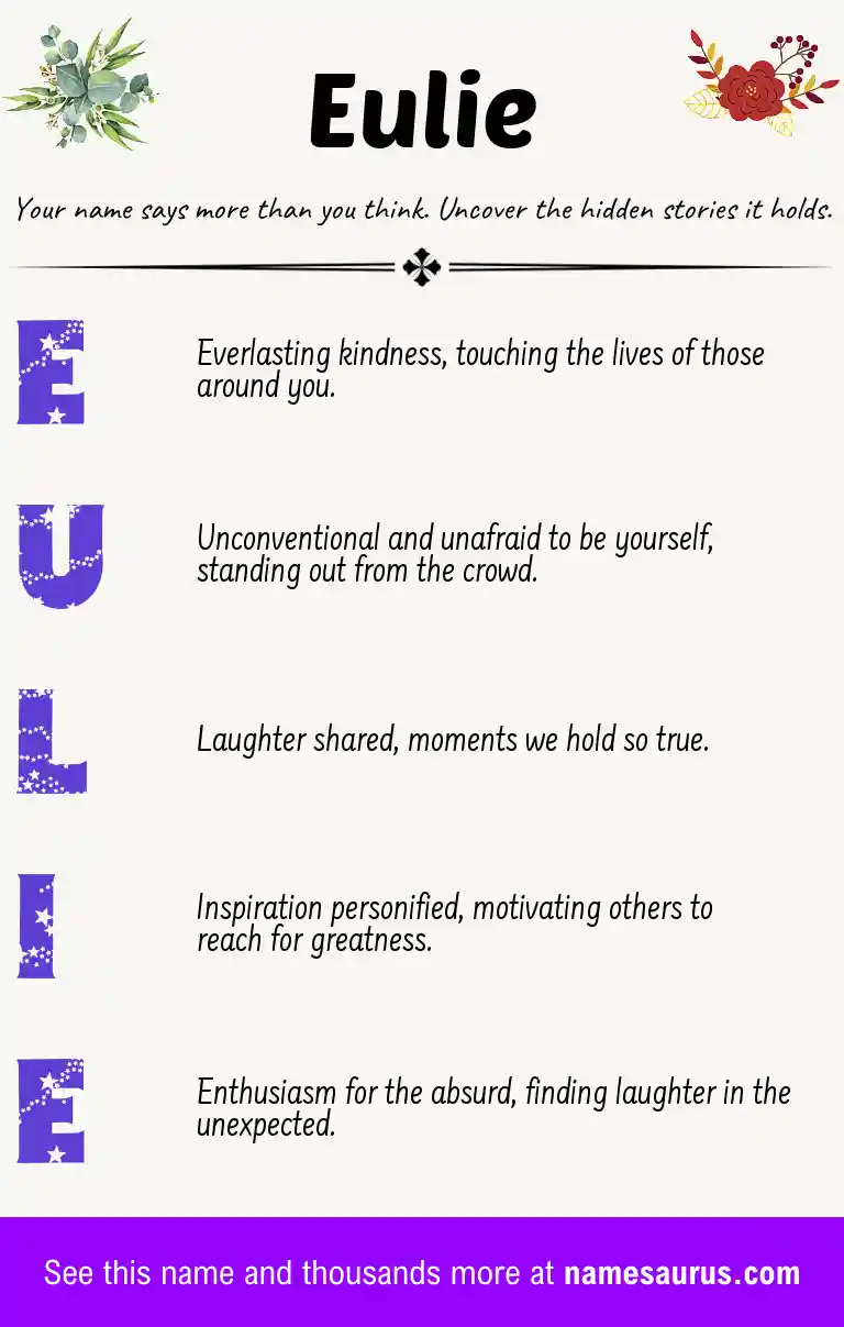 Acrostic poem about Eulie.