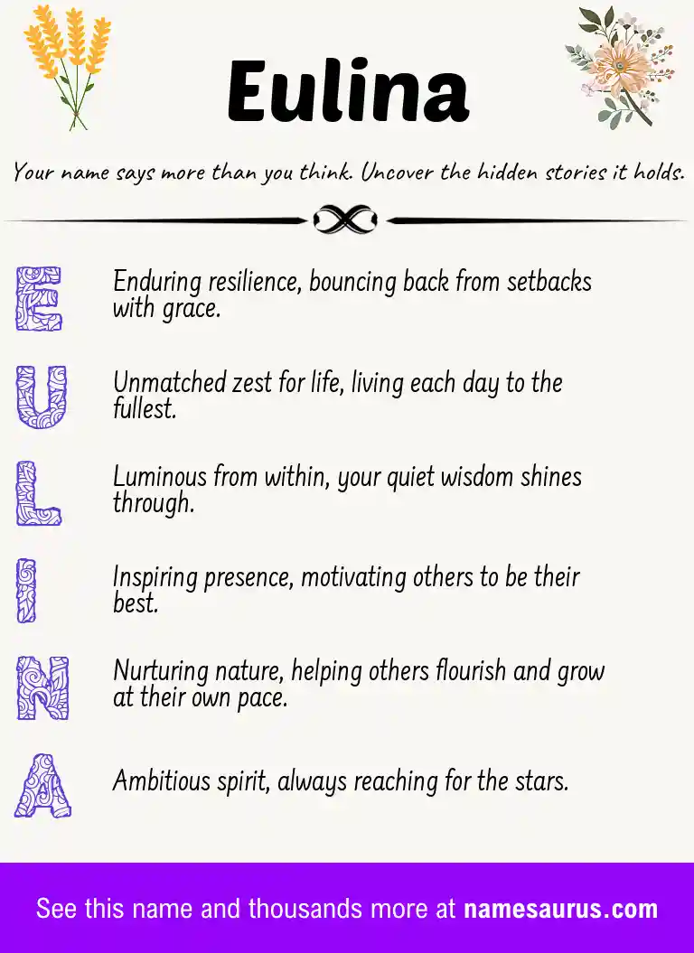 Acrostic poem about Eulina.