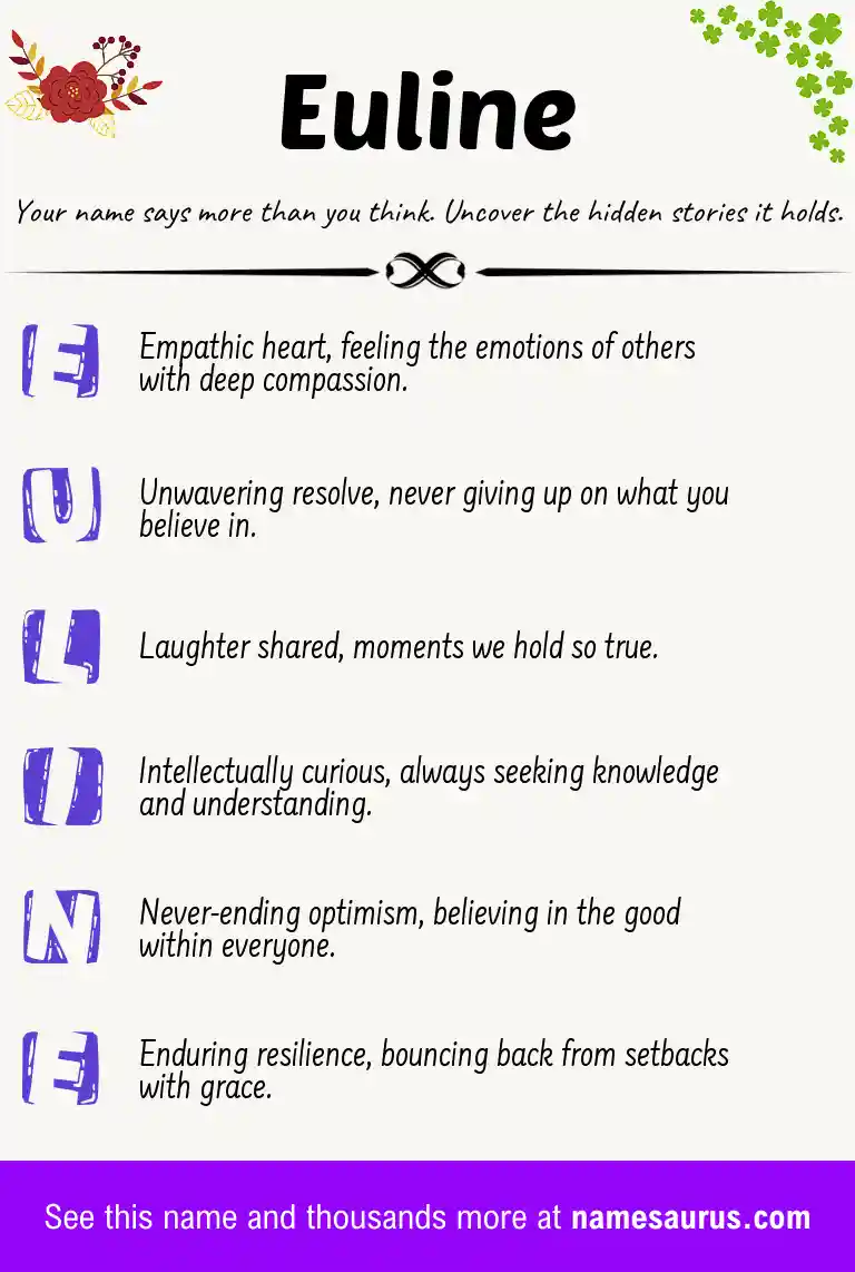 Acrostic poem about Euline.