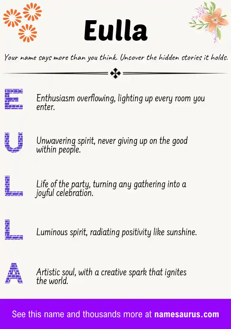 Acrostic poem about Eulla.
