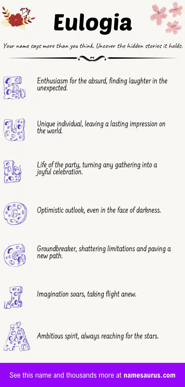 Acrostic poem about Eulogia.