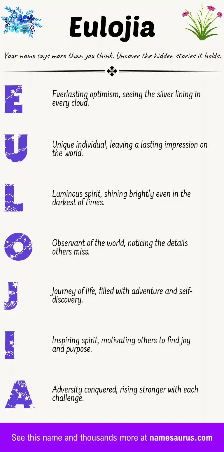 Acrostic poem about Eulojia.