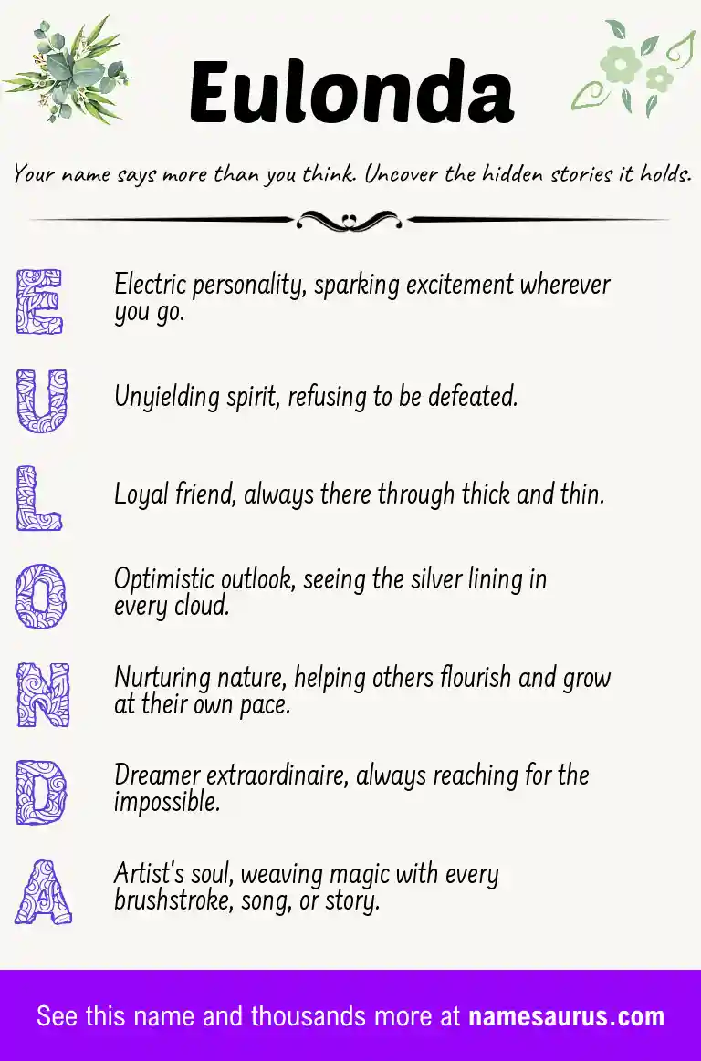 Acrostic poem about Eulonda.