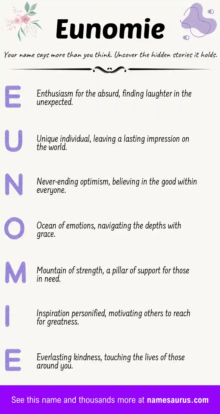 Acrostic poem about Eunomie.