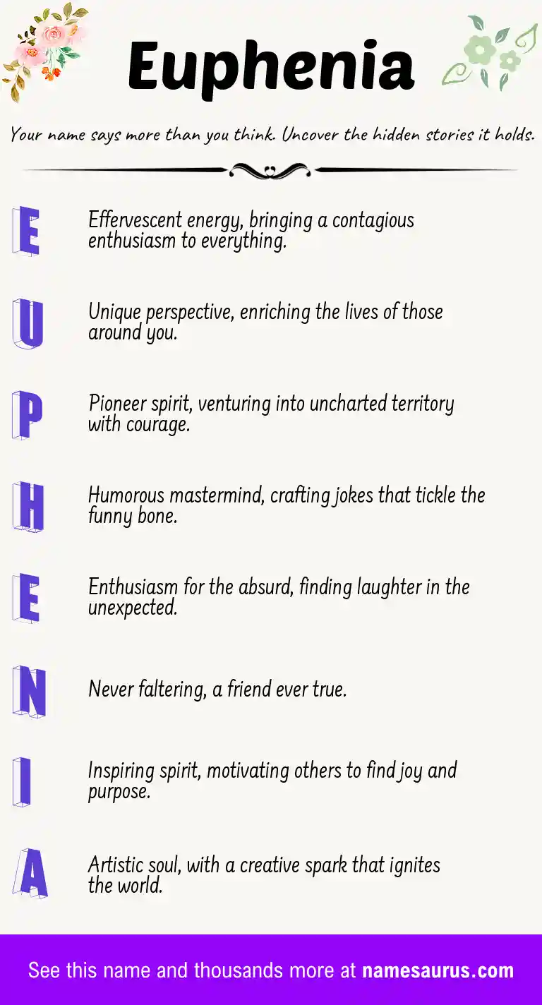Acrostic poem about Euphenia.