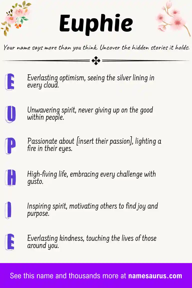 Acrostic poem about Euphie.