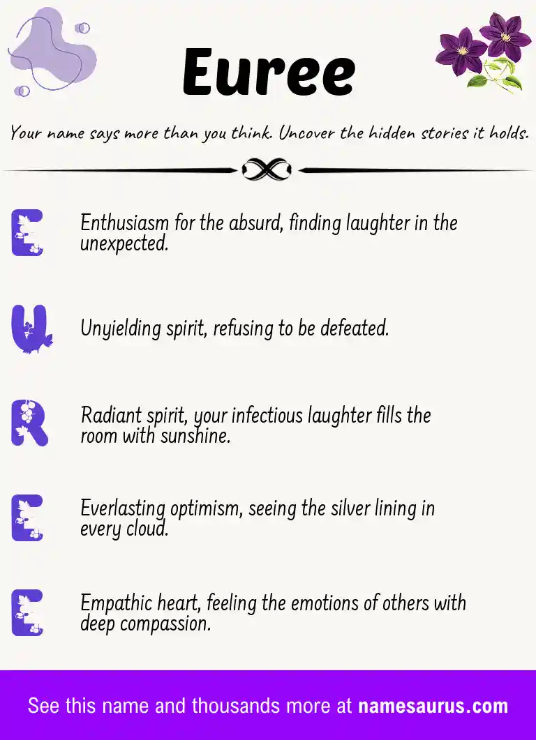 Acrostic poem about Euree.